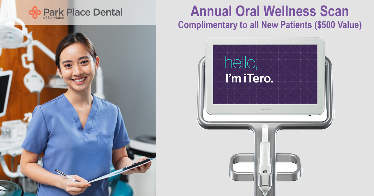 Annual oral wellness scan offer with technician in San Mateo